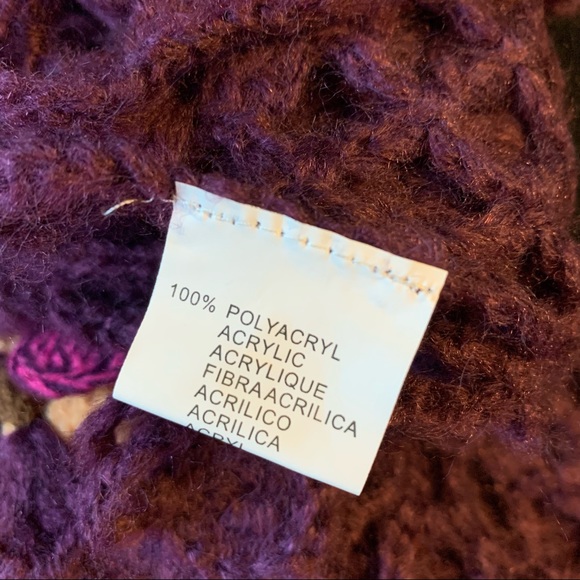 Purple Flower Scarf NEW - Picture 7 of 10